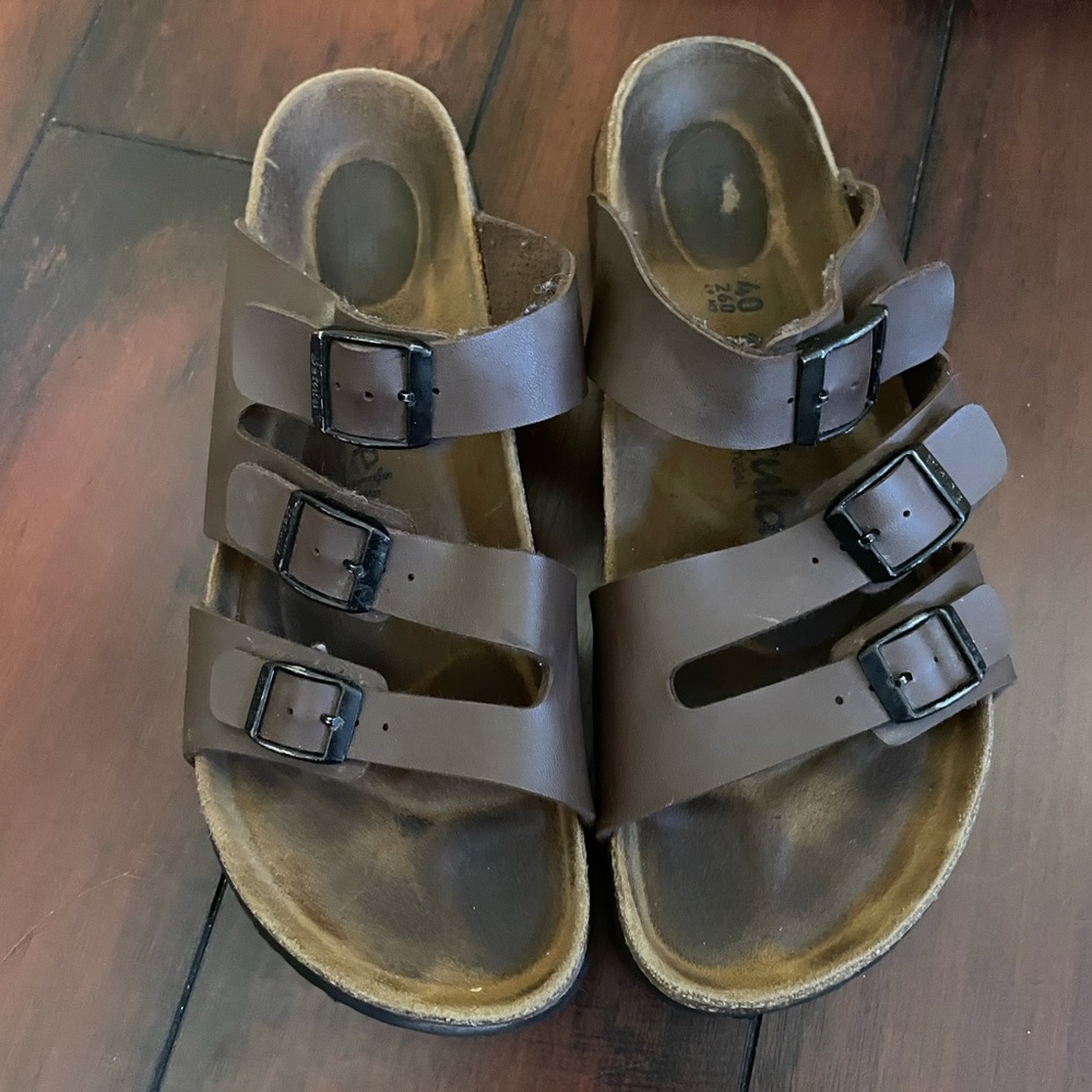 Birkenstock Brown 3 strap sandals